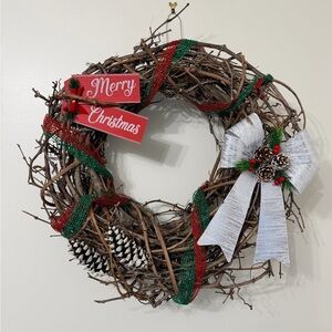Handmade Rustic Holiday Wreath